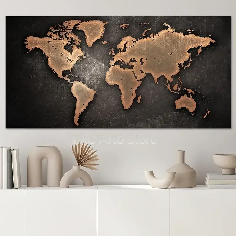 Star Map Poster - 1PC frameless Canvas Poster, Modern Art,