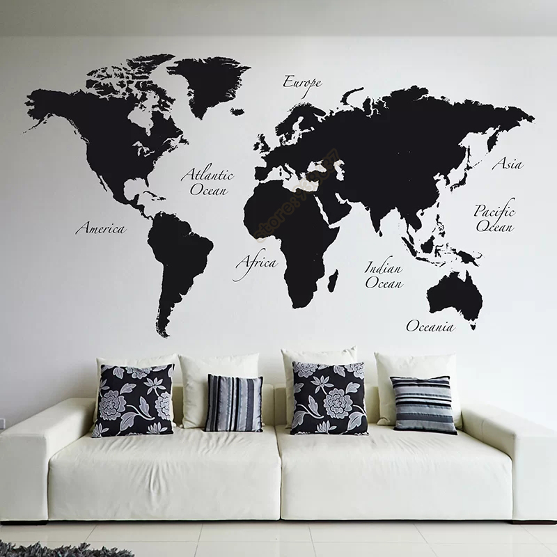Star Map Poster - Lớn Bản Đồ Thế Giới Vinyl