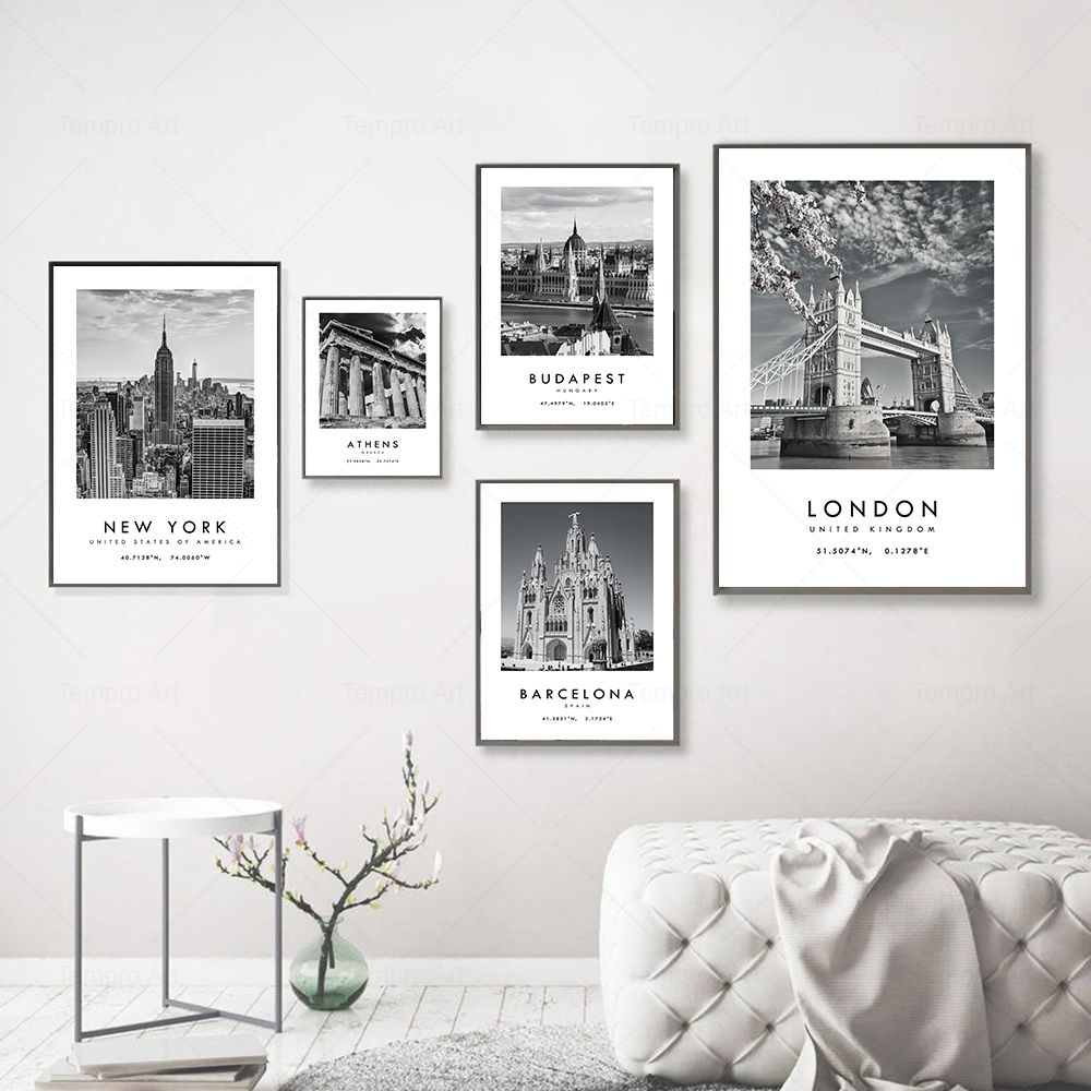 Đen Trắng Thành Phố Du Lịch Ch - đánh giá và giá Star Map Poster
