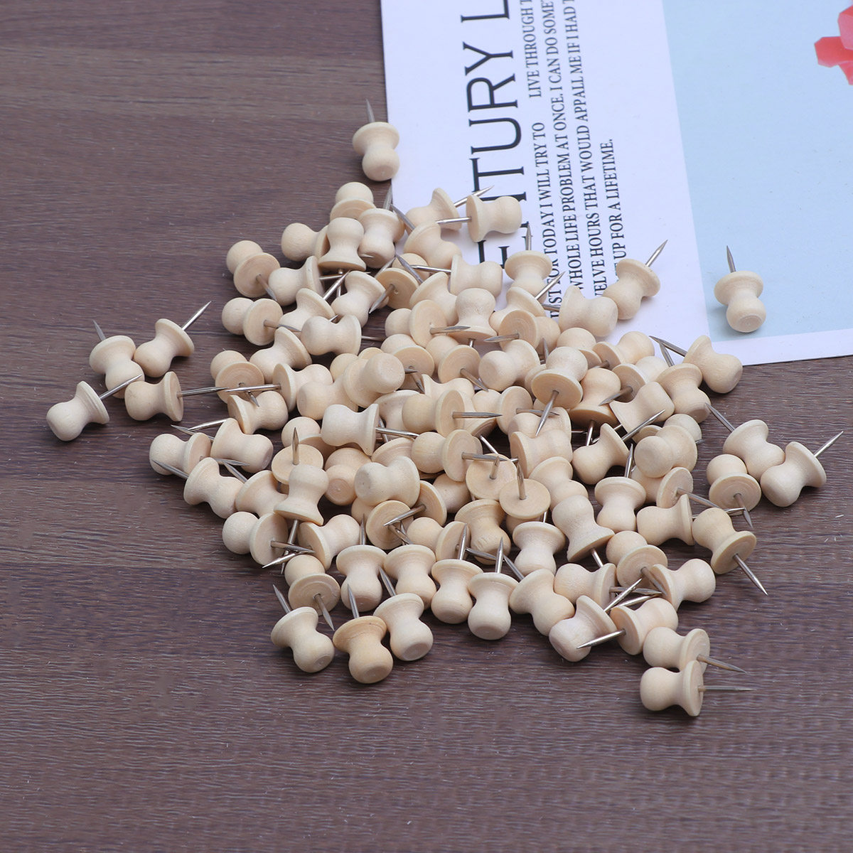 100Pcs Wood Pushpin Star Thumb - đánh giá và giá Star Map Poster