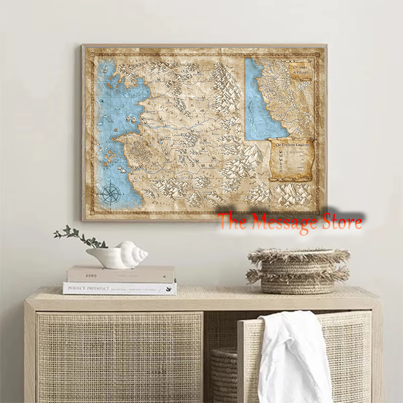 Witcher World Map Continent Lo - đánh giá và giá Star Map Poster