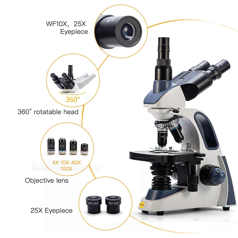 SWIFT SW380T Compound Trinocul - đánh giá và giá Microscope Compound 40X