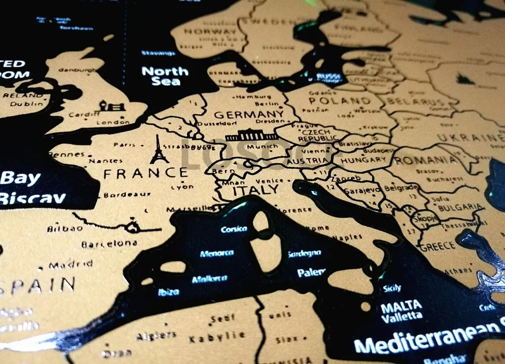 New Deluxe Travel Scratch Worl - đánh giá và giá Star Map Poster