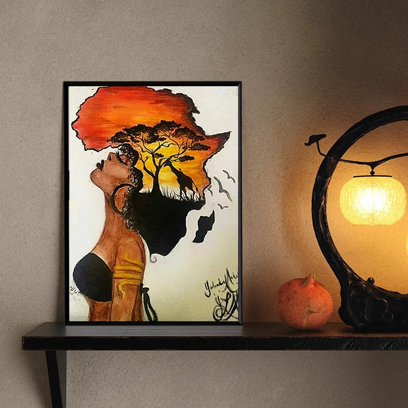 Classical African Woman Poster - đánh giá và giá Star Map Poster