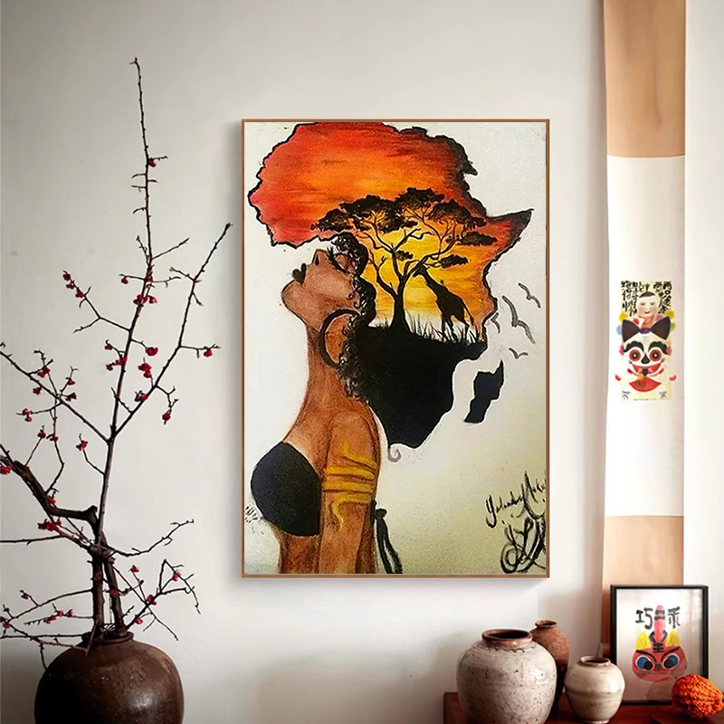 Classical African Woman Poster - đánh giá và giá Star Map Poster